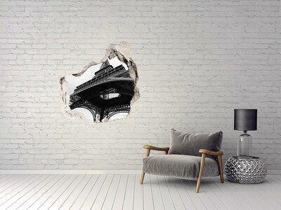 Fototapeta dziura na ścianę Wieża Eiffla w monochromatycznej scenerii