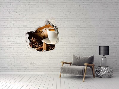 Vinilo adhesivo efecto agujero 3d para casa Café y pan fresco