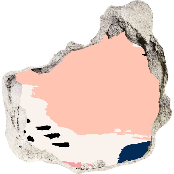 Pegatina pared rota trampantojo decorativo Un muro en ruinas con vistas a la playa.