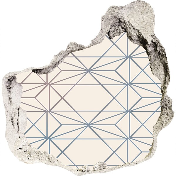 Fototapeta dziura na ścianę Geometryczny wzór przez dziurę w ścianie