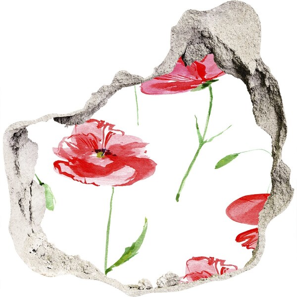 Pegatina pared rota trampantojo decorativo Agujero de flor en la pared