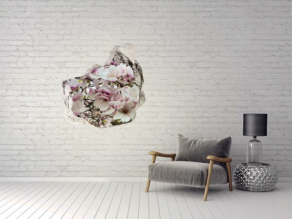 Vinilo adhesivo efecto agujero 3d para casa Paraíso floral de magnolia