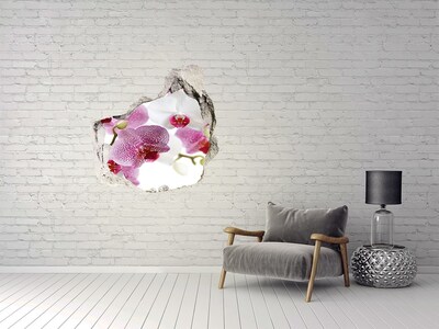 Vinilo decorativo boquete pared irregular Un oasis floral en un agujero en la pared