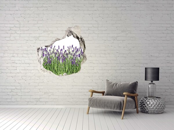 Vinilo adhesivo efecto agujero 3d para casa Oasis floral de lavanda