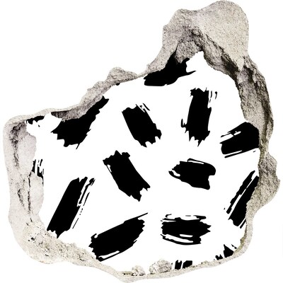 Vinilo adhesivo efecto agujero 3d para casa Una pared dañada con vetas abstractas