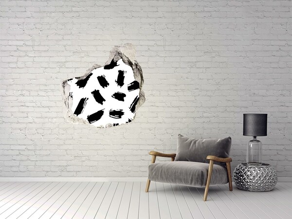 Vinilo adhesivo efecto agujero 3d para casa Una pared dañada con vetas abstractas