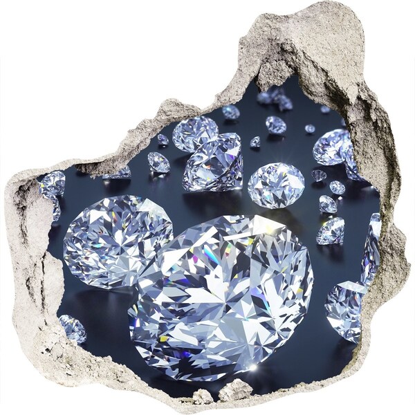 Samoprzylepna dziura na ścianę naklejka Błyszczące diamenty w ścianie
