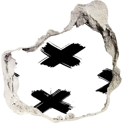 Vinilo decorativo boquete pared irregular Un elegante agujero en la pared