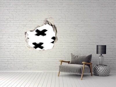 Vinilo decorativo boquete pared irregular Un elegante agujero en la pared