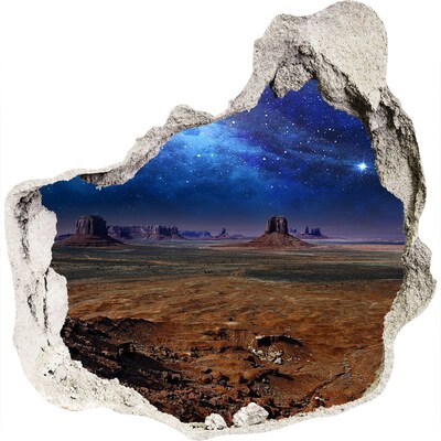 Vinilo adhesivo efecto agujero 3d para casa Paisaje espacial en Monument Valley