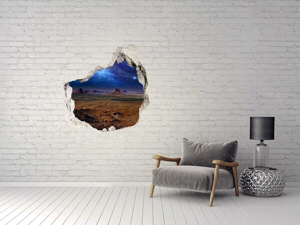 Vinilo adhesivo efecto agujero 3d para casa Paisaje espacial en Monument Valley