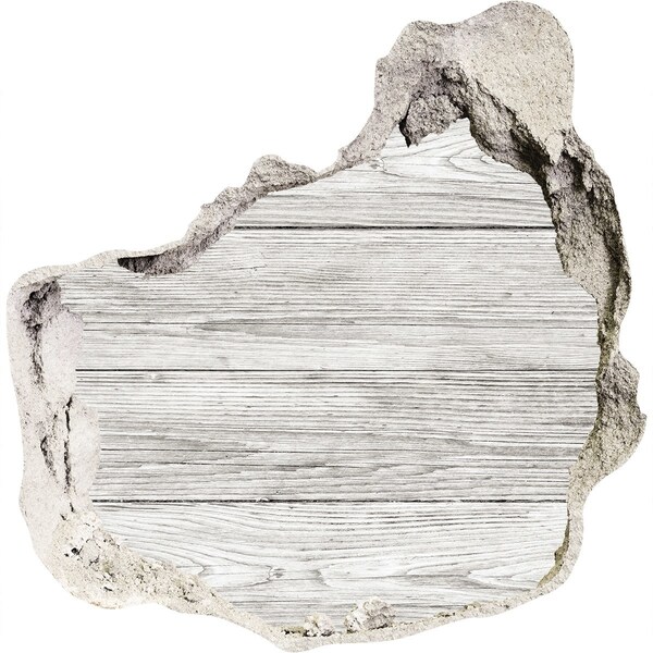 Pegatina pared rota trampantojo decorativo Piso de madera en un agujero en la pared