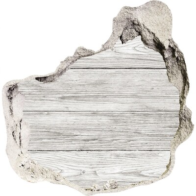 Pegatina pared rota trampantojo decorativo Piso de madera en un agujero en la pared