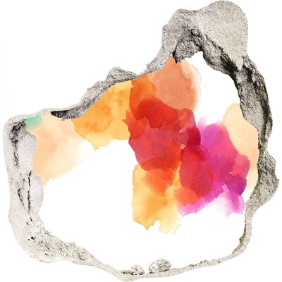 Vinilo adhesivo efecto agujero 3d para casa Agujero colorido en la pared