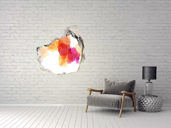 Vinilo adhesivo efecto agujero 3d para casa Agujero colorido en la pared