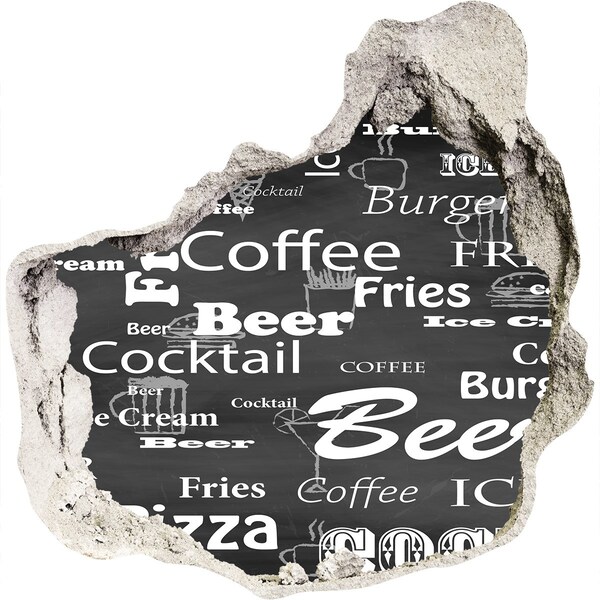 Fototapeta dziura na ścianę Kulinarny chaos w dziurze