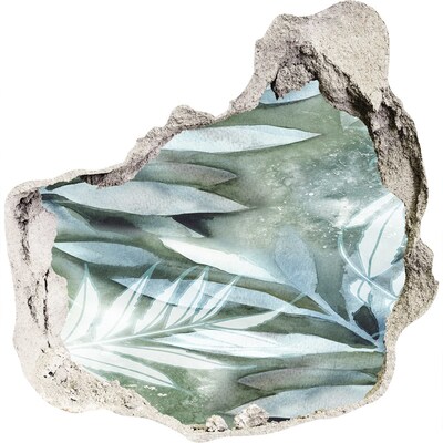 Pegatina efecto 3d pared rota decorativa Un oasis verde en un agujero en la pared