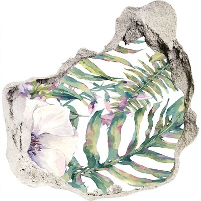 Vinilo adhesivo efecto agujero 3d para casa Jardín tropical detrás del muro