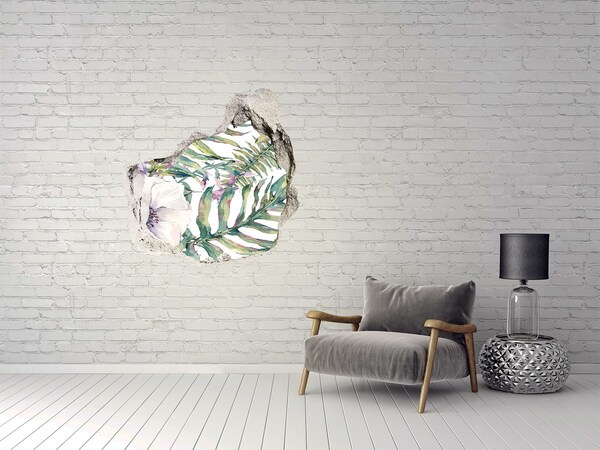 Vinilo adhesivo efecto agujero 3d para casa Jardín tropical detrás del muro