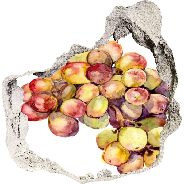 Vinilo adhesivo efecto agujero 3d para casa Fruta en un agujero en la pared