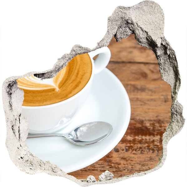 Pegatina efecto 3d pared rota decorativa Café en una pared rota