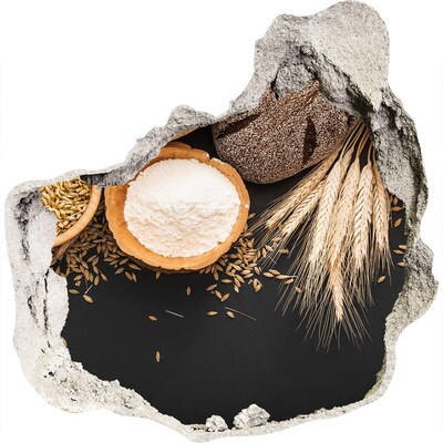 Vinilo adhesivo efecto agujero 3d para casa Una cocina llena de ingredientes