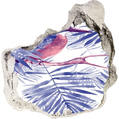 Vinilo adhesivo efecto agujero 3d para casa Paraíso tropical detrás del muro