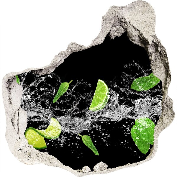 Pegatina pared rota trampantojo decorativo Cóctel refrescante de lima