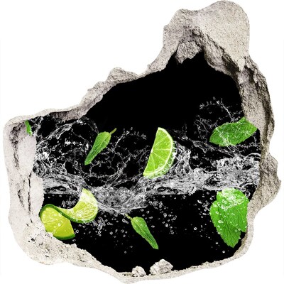 Pegatina pared rota trampantojo decorativo Cóctel refrescante de lima