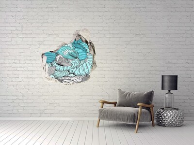 Vinilo adhesivo efecto agujero 3d para casa Un oasis floral en hormigón