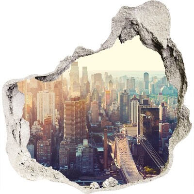 Pegatina pared rota trampantojo decorativo Vista desde el agujero en la pared