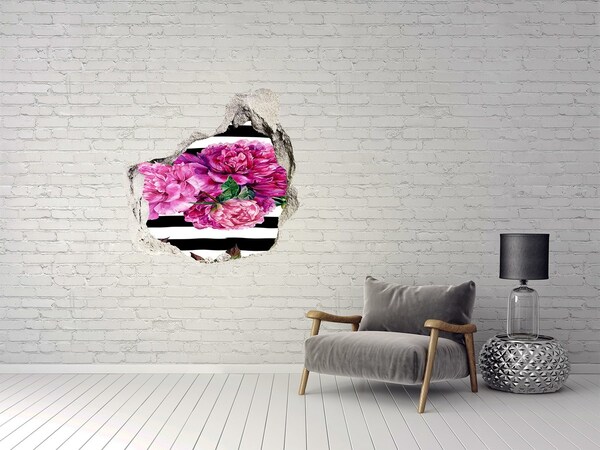 Vinilo adhesivo efecto agujero 3d para casa Mural floral 