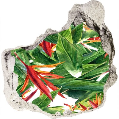 Vinilo adhesivo efecto agujero 3d para casa Paraíso tropical detrás del muro