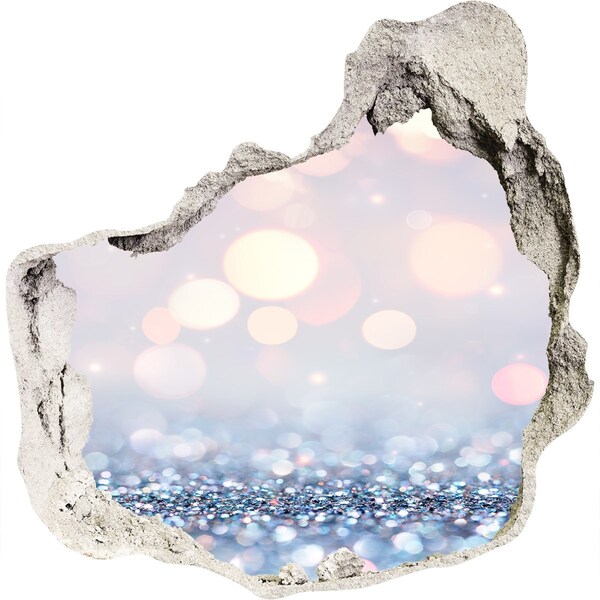 Pegatina pared rota trampantojo decorativo El espacio brillante detrás del agujero.