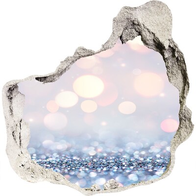 Pegatina pared rota trampantojo decorativo El espacio brillante detrás del agujero.