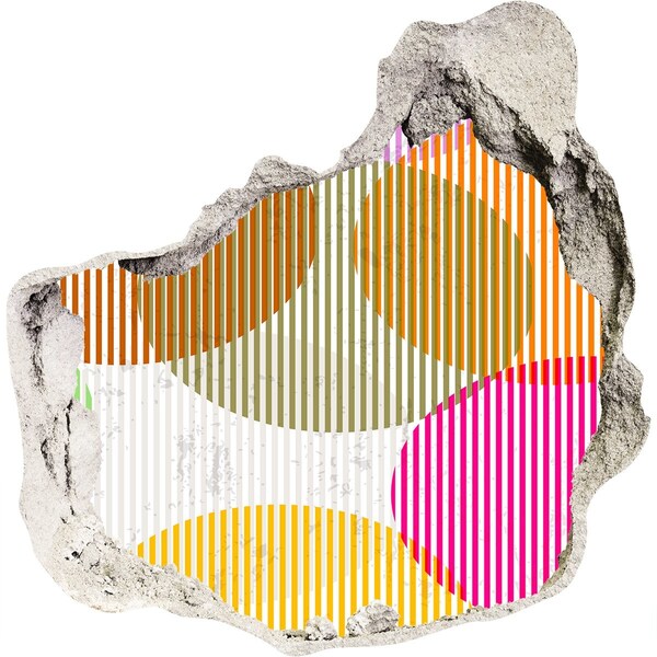 Vinilo decorativo boquete pared irregular Agujero abstracto en la pared