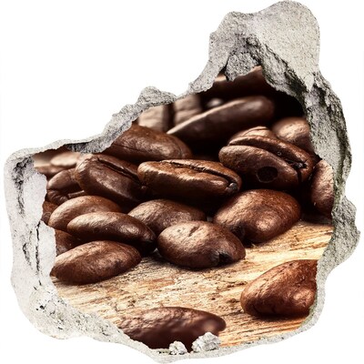 Pegatina efecto 3d pared rota decorativa Café en el corazón del muro