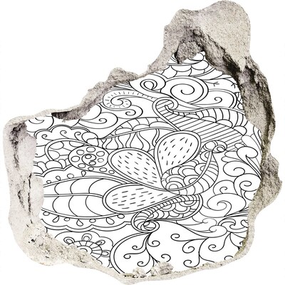 Vinilo adhesivo efecto agujero 3d para casa Un mundo colorido en un agujero.