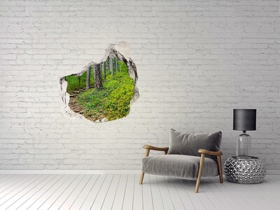 Pegatina efecto 3d pared rota decorativa Sendero forestal Agujero en la pared