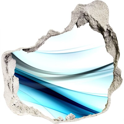 Dziura 3d fototapeta naklejka Fala w błękicie