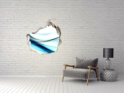 Vinilo adhesivo efecto agujero 3d para casa Una ola en el azul
