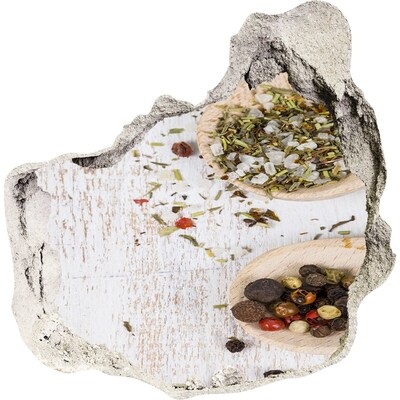 Pegatina efecto 3d pared rota decorativa Explosión de especias