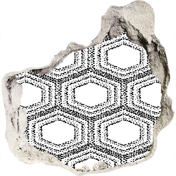 Vinilo adhesivo efecto agujero 3d para casa Patrón geométrico en la pared