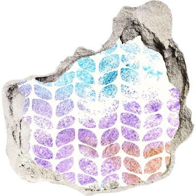 Vinilo adhesivo efecto agujero 3d para casa Patrones florales de agujero en la pared