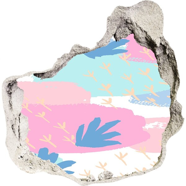 Vinilo adhesivo efecto agujero 3d para casa Paraíso tropical detrás del muro