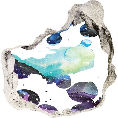 Vinilo adhesivo efecto agujero 3d para casa Agujero espacial en la pared