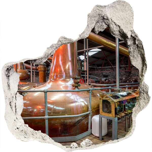 Vinilo adhesivo efecto agujero 3d para casa Interior de una destilería de whisky
