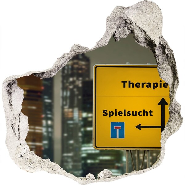 Pegatina pared rota trampantojo decorativo Ciudad de noche con señalización terapéutica