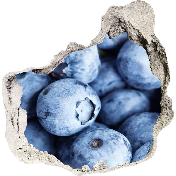 Pegatina pared rota trampantojo decorativo Bayas en un agujero de hormigón