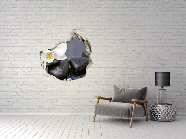 Samoprzylepna naklejka fototapeta Kwiaty i kamienie w spa